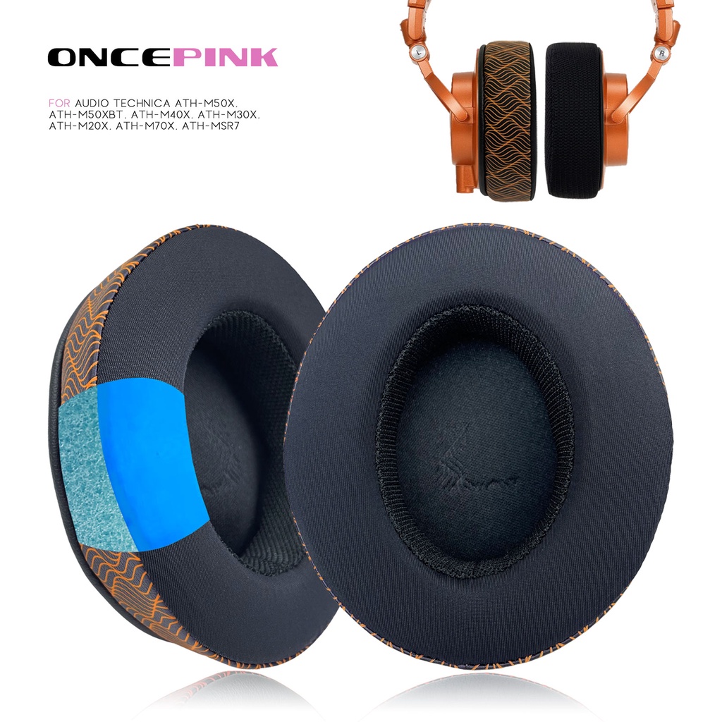 Miếng đệm tai thay thế Oncepink cho tai nghe Audio Technica ATH-M50x, ATH-M50xBT, ATH-M40x, ATH-M30x
