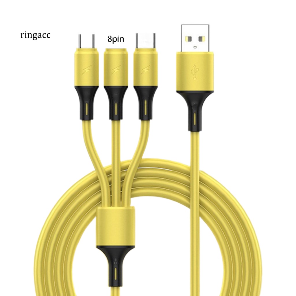 Dây Cáp Sạc RGA 3 Trong 1 8-pin Micro USB Type-C Cho Điện Thoại Laptop