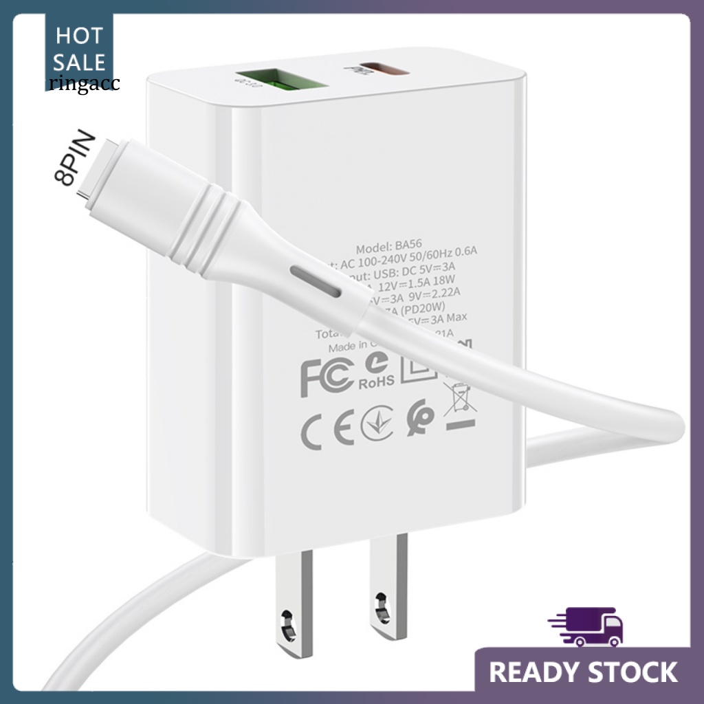 Cục Sạc Thông Minh USB Type-C Tiêu Thụ Điện Áp Thấp Chống Cháy Cho QC30 PD20W