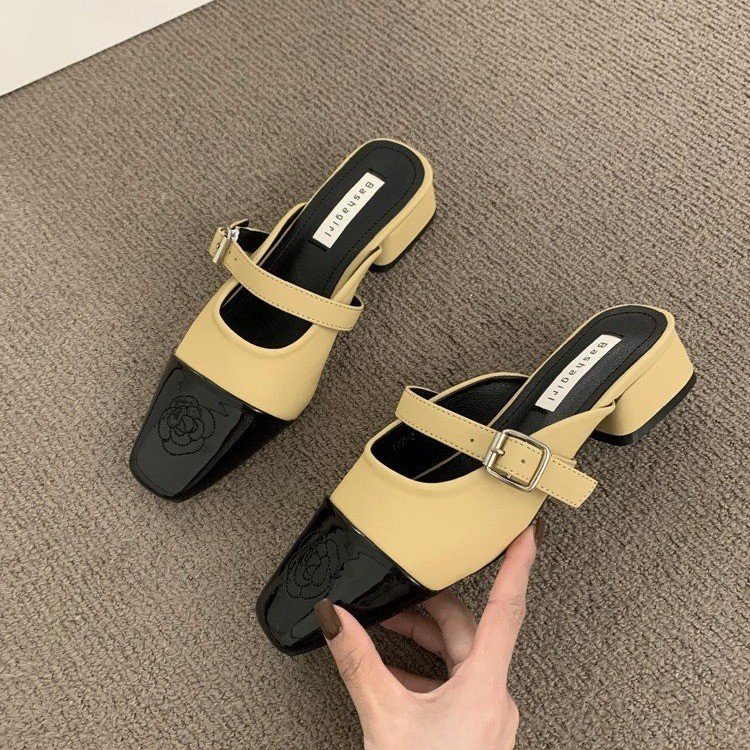 Dép Cao Gót Mũi Vuông Thời Trang Dành Cho Nữ / Size 35-39
