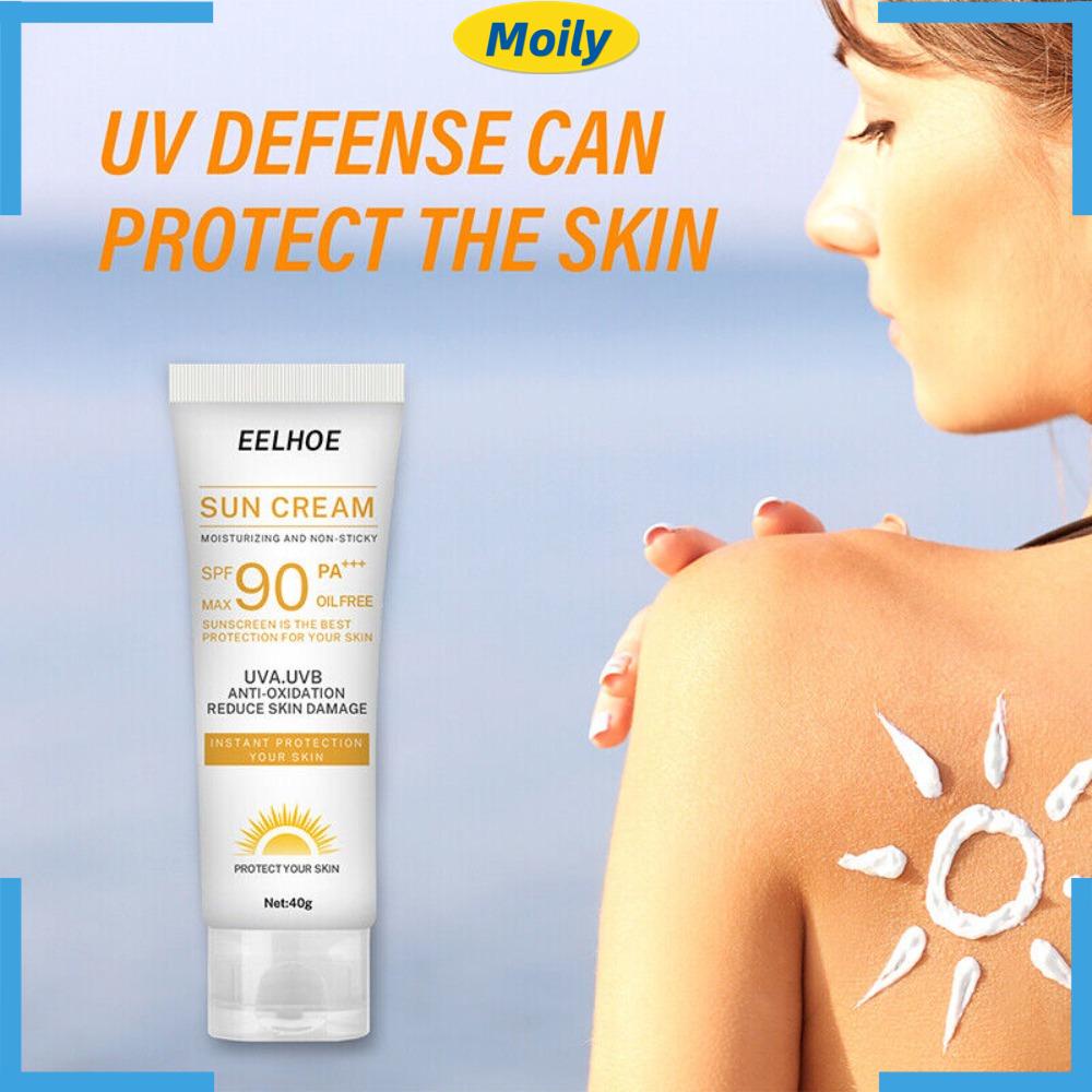 MOILYVN Kem chống nắng body SPF 90 Không Nhờn Chống Thấm Nước Làm Sáng Da Chỉnh Sửa Melanin Cho Nữ