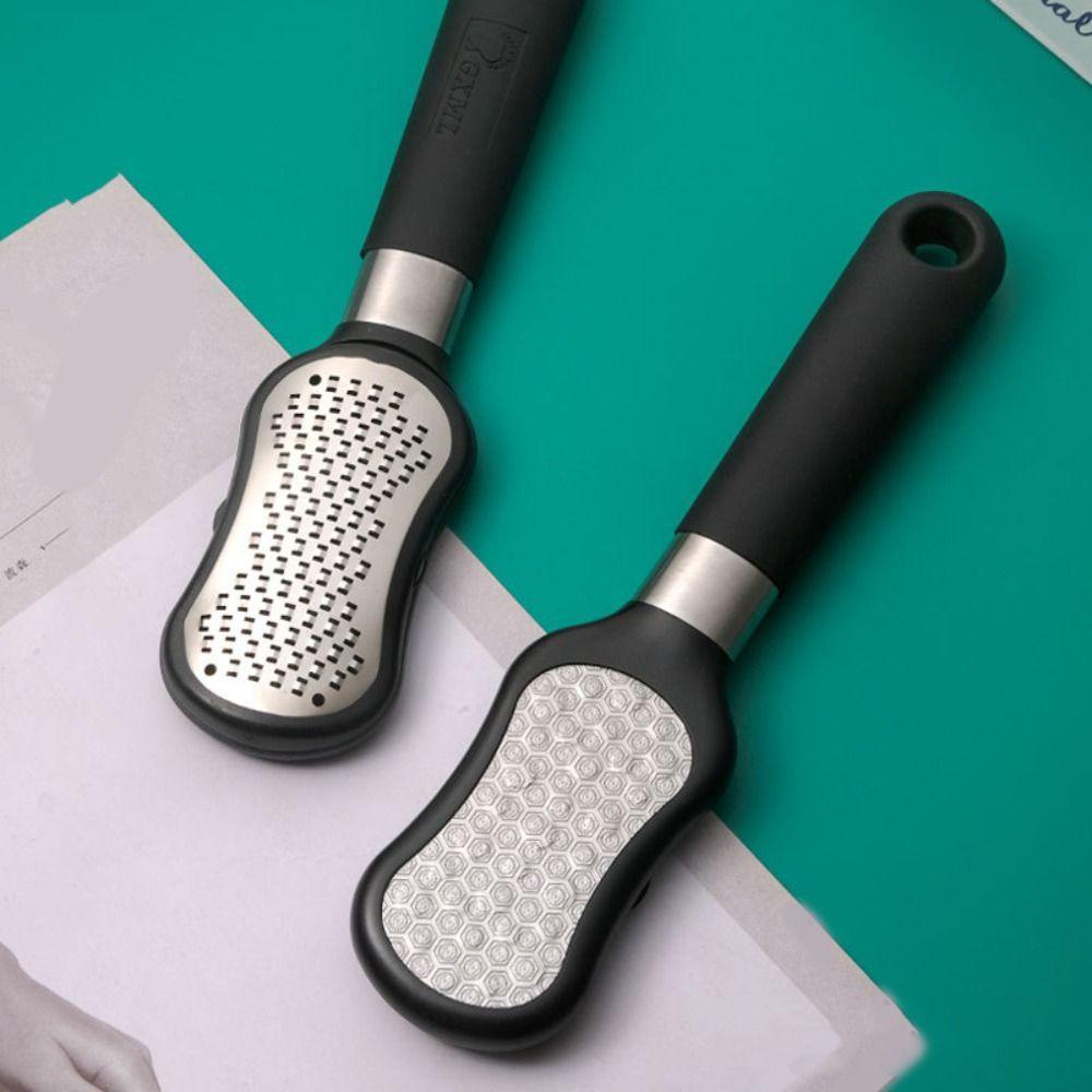 26EDIE Dụng Cụ Chà Gót Chân Hai Mặt Bằng Thép Không Gỉ Chuyên Nghiệp