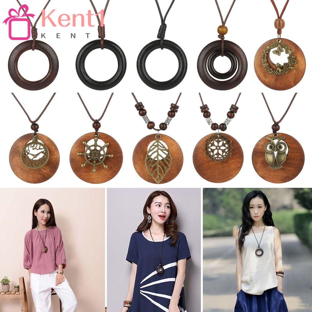 KENT1 Dây Da Đeo Cổ Phong Cách Vintage Thời Trang