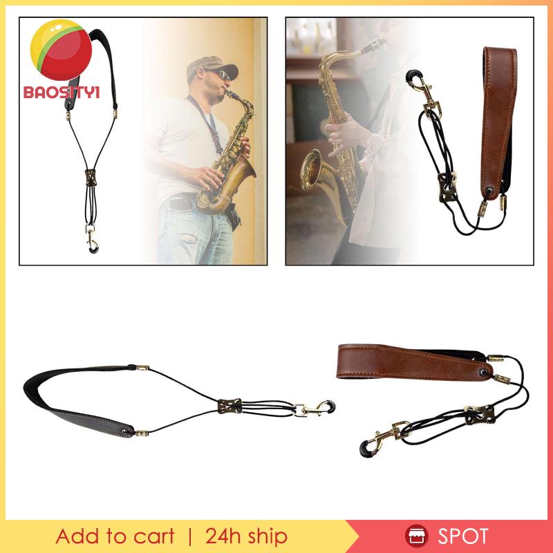 Dây Đeo Kèn Saxophone Bằng Da PU Mềm Mại Có Thể Điều Chỉnh Độ Dài