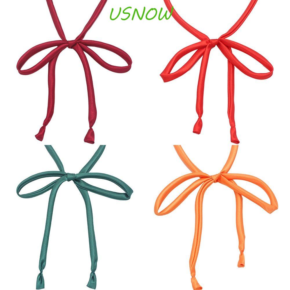 USNOW Cà Vạt Nơ Ruy Băng Bằng Vải Satin Dễ Thương Dành Cho Nam Nữ