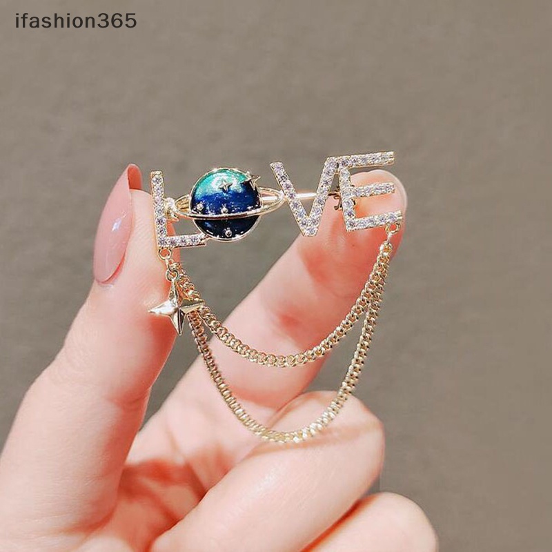 1 Huy Hiệu Cài Áo Hình Chữ ifashion365 Đính Đá Thời Trang Dành Cho Nữ