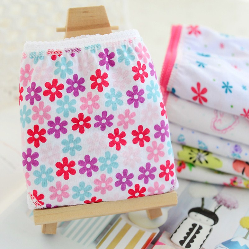 Set 12 Quần Lót Cotton Cho Bé Gái Từ 2-12 Tuổi