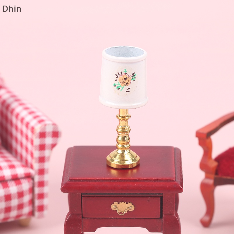 [Dhin] Đèn Để Bàn Bằng Gốm Dùng Trang Trí Nhà Búp Bê