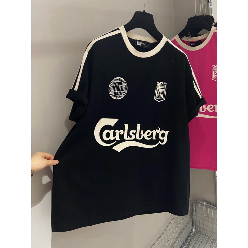 Áo Thun Tay Ngắn Kẻ Sọc Ngang Phong Cách Retro Dành Cho Nam Nữ