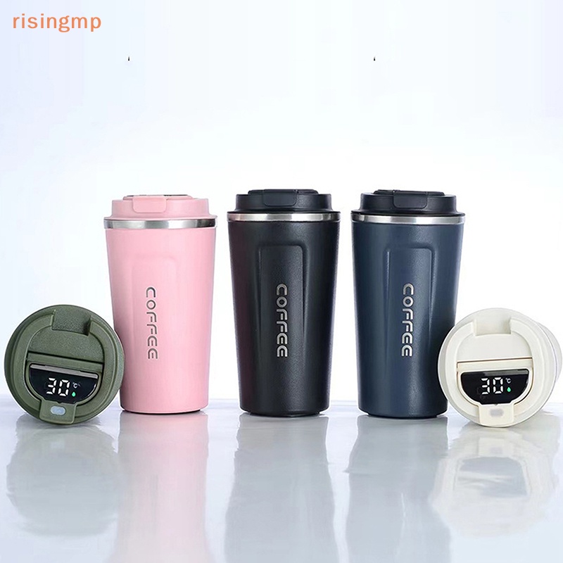 Cốc Giữ Nhiệt Cà Phê Thông Minh Bằng Thép Không Gỉ Hai Lớp Hiển Thị Nhiệt Độ 380 / 510ML