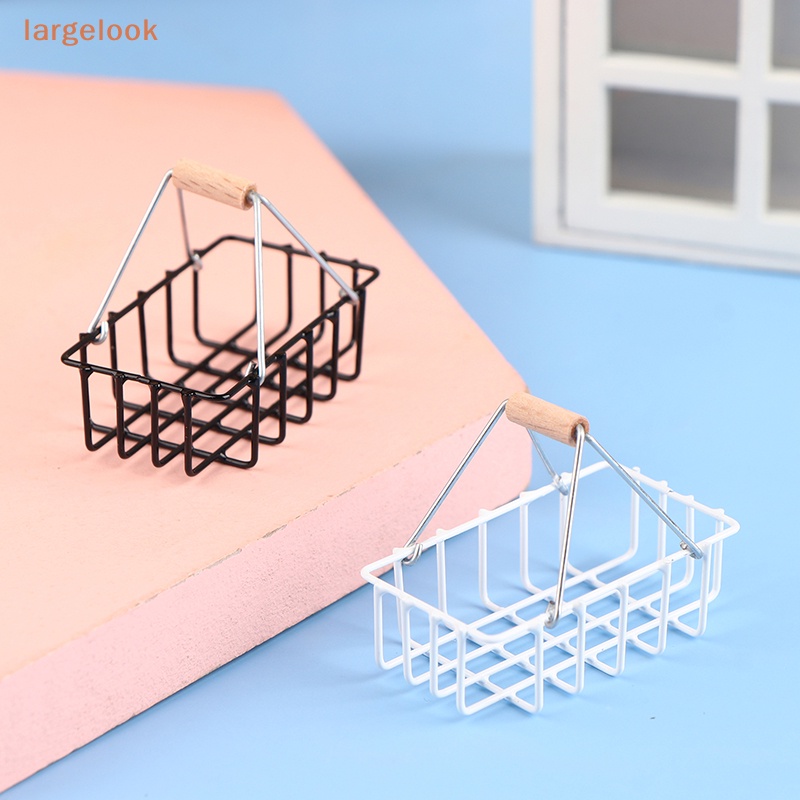 Giỏ Mua Sắm Mini Bằng Kim Loại Tỷ Lệ 1: 12 Độc Đáo Trang Trí Nhà Búp Bê