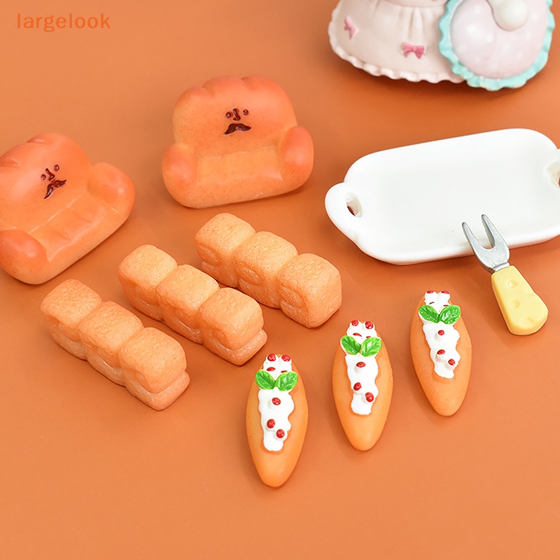 [Cỡ Lớn] Đồ Chơi Mô Hình Bánh Mì Ăn Sáng / Thức Ăn Sáng Bằng Nhựa Resin DIY Trang Trí Nhà Búp Bê