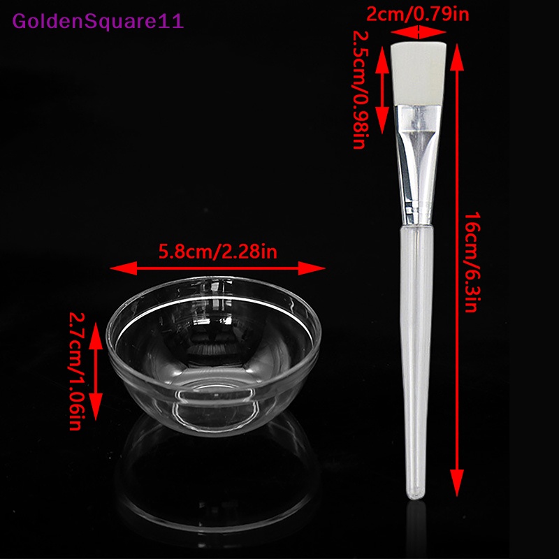 Bộ Tô &amp; Cọ Trộn Mặt Nạ Chăm Sóc Da Bằng Acrylic Trong Suốt Tái Sử Dụng Được DIY