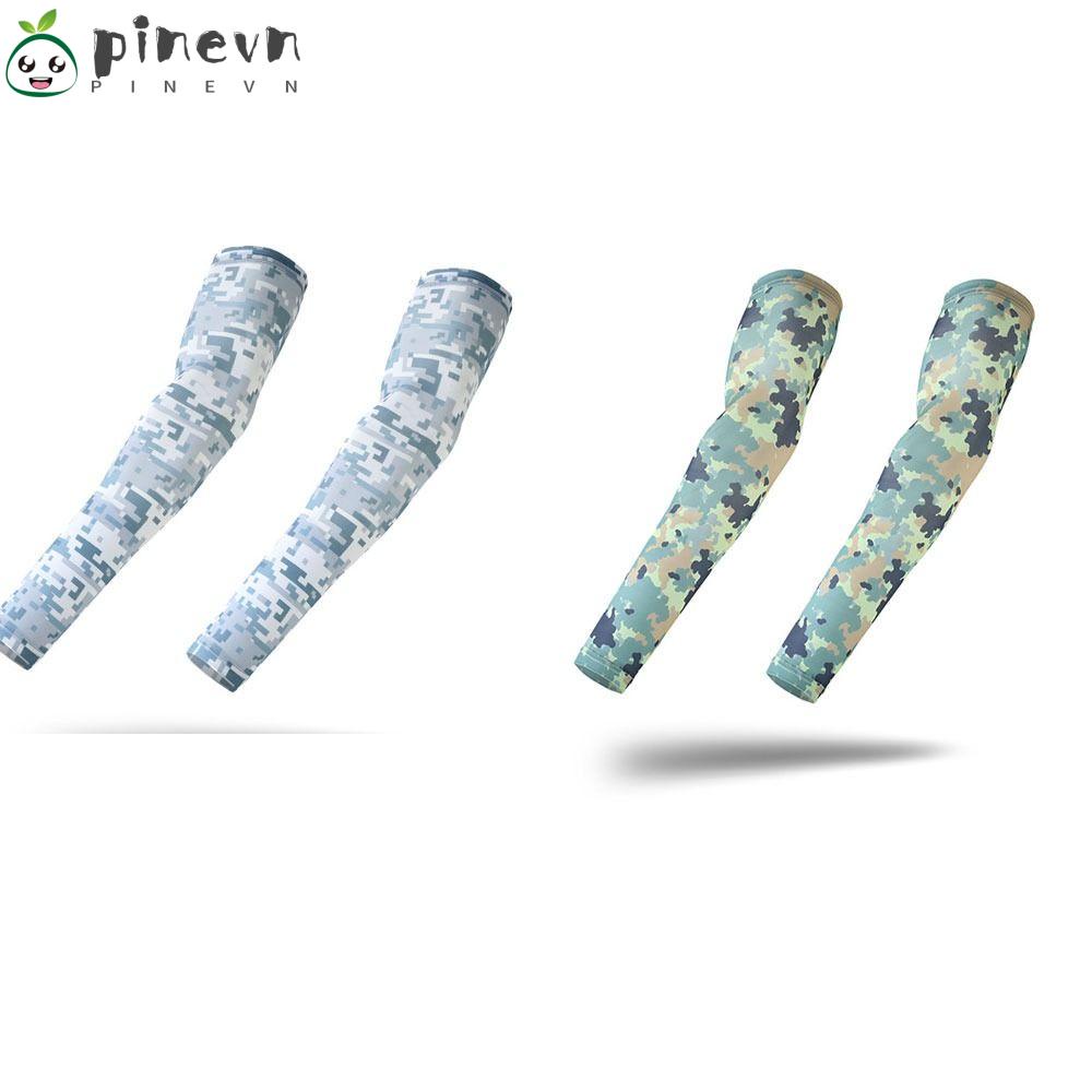 PINEVN Set 2 Đôi Găng Tay Chống Nắng Và Tia UV Bằng Lụa Lạnh Họa Tiết Rằn Ri Dành Cho Hoạt Động Ngoài Trời