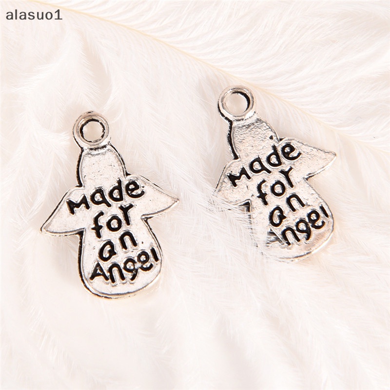 [Alasuo] Bộ 50 Mặt Dây Chuyền Hình Thiên Thần Bằng Bạc Tây Tạng Dùng Làm Trang Sức DIY