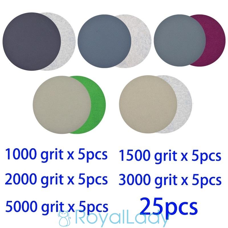 Set 25 Đĩa Chà Nhám 1000 1500 2000 3000 5000 Grit Hình Tròn