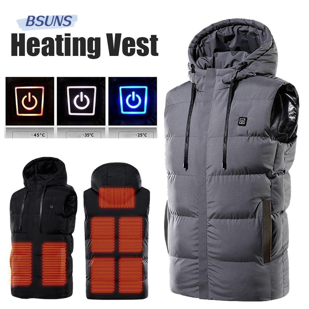 BSUNS Áo Khoác Sát Nách Giữ Ấm Cơ Thể Chạy Điện Sạc USB