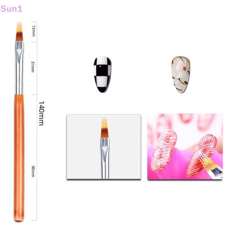 Sun1 &gt; Cọ Vẽ Móng Tay Nghệ Thuật Gel UV Tay Cầm Màu Gradient