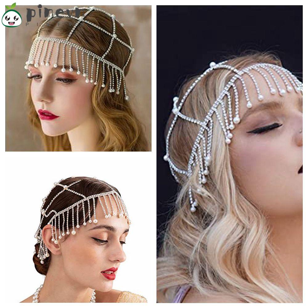 PINEVN Cài Tóc Cô Dâu Đính Đá Pha Lê Nhiều Màu Sắc