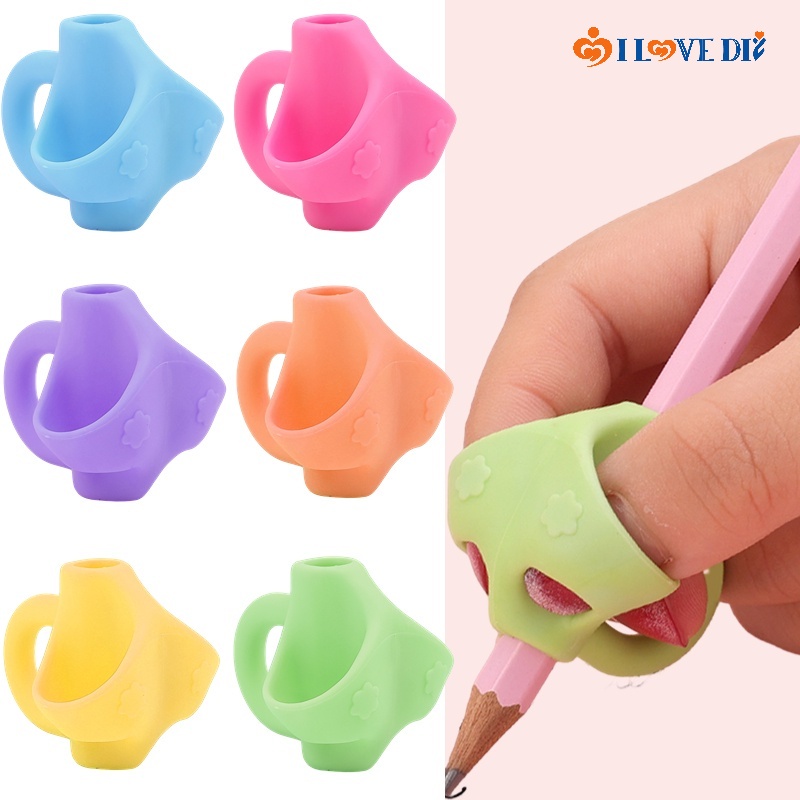 Tay Cầm Bút Chì Bằng Silicone Nhiều Màu Sắc Dành Cho Trẻ Em