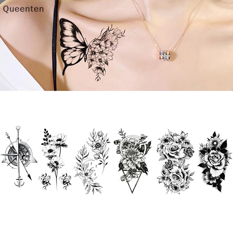 Hình Xăm Dán Tạm Thời Họa Tiết Sói / Hổ / Nữ Hoàng / Hươu / Hươu / Đại Bàng Độc Đáo Cho Nam