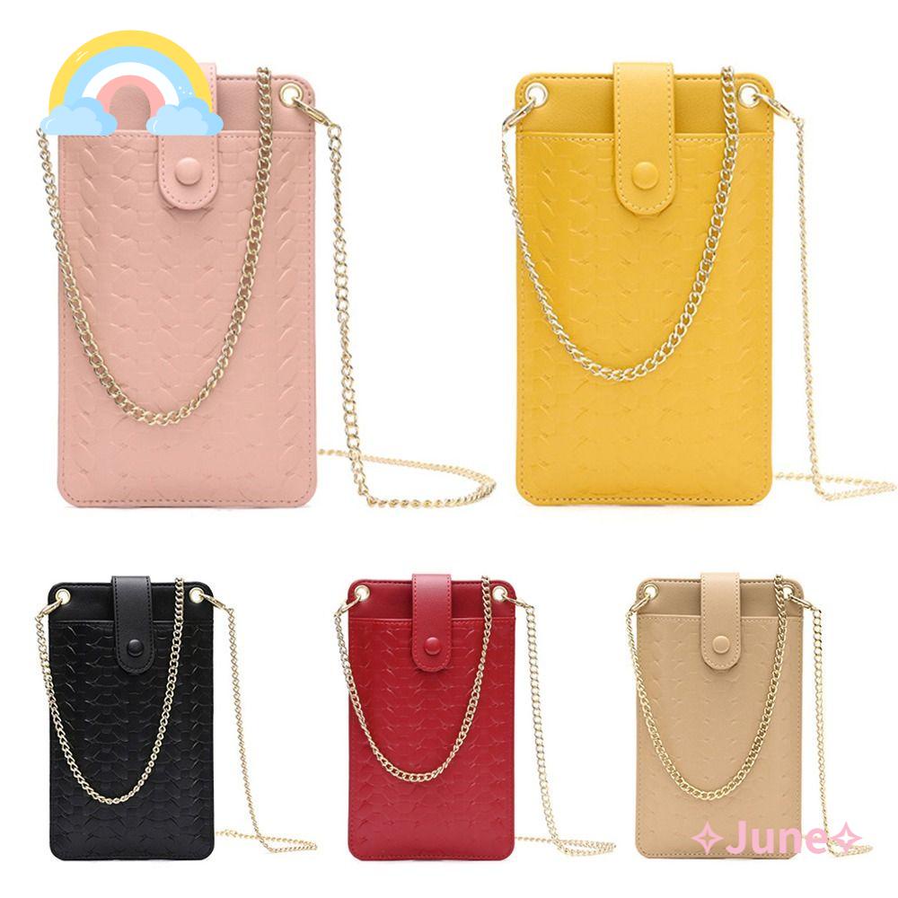 JUNE Túi Da PU Đeo Vai Đựng Điện Thoại