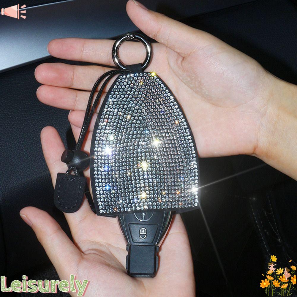 LEILY Túi Đựng Chìa Khóa Xe Hơi Khảm Đá Dễ Thương Sáng Tạo Hiệu Quả Cao