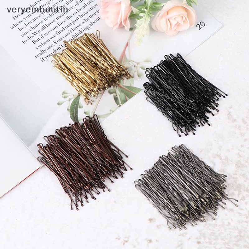 Set 50 Kẹp Tóc Chữ U Màu Vàng Kim Tạo Kiểu Tóc Thời Trang Cho Nữ