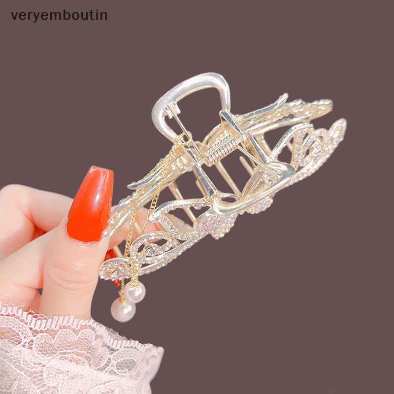 Kẹp Tóc Hình Bướm Rỗng Dát Kim Cương Thời Trang Cao Cấp Cho Nữ n