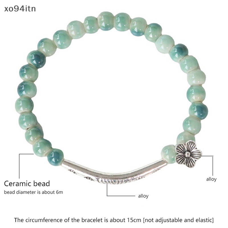 Tn Vòng Tay Hạt Gốm Nguyên Chất Nhỏ Xinh Làm Bằng Tay Nghệ Thuật Cổ Điển Thời Trang Làm Quà Tặng Cho Bạn Gái n