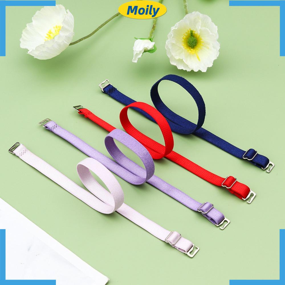 MOILYVN Set 4 Cặp Dây Áo Ngực Không Trơn Khóa Kim Loại Thời Trang Cho Nữ