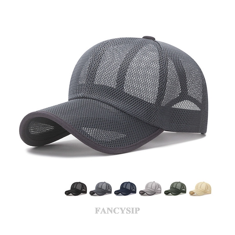 Mũ Lưỡi Trai Thể Thao Phối Lưới Thoáng Khí Họa Tiết Rằn Ri Thời Trang Mùa Hè Cho Nam