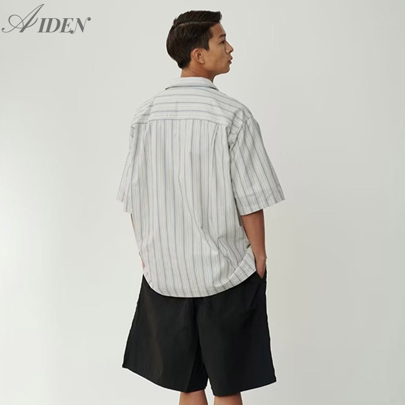 Áo Sơ Mi Nam Tay Ngắn Kẻ Sọc Thời Trang Hàn Quốc