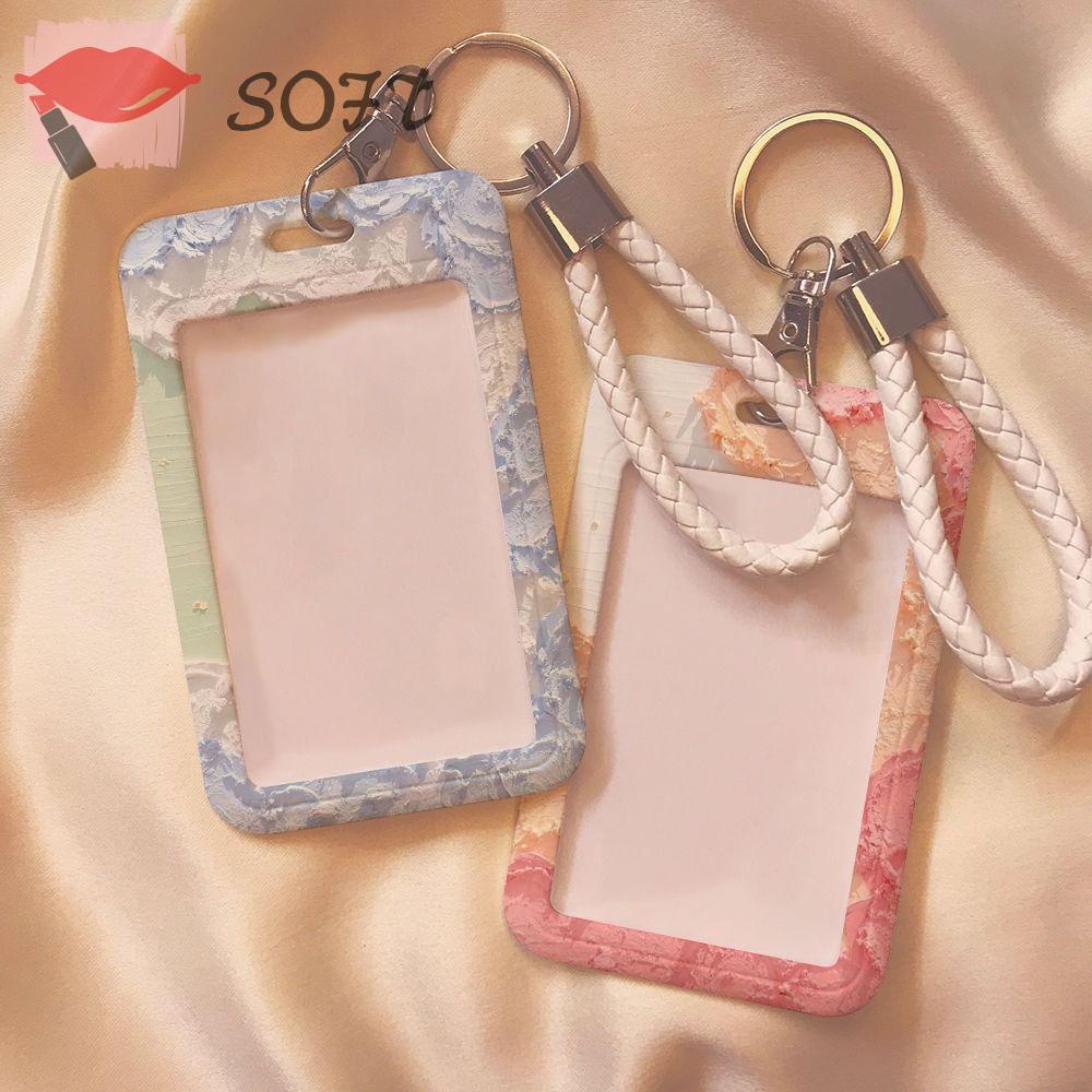 SOFTNESS Ví Đựng Thẻ Bằng Nhựa Họa Tiết Hoạt Hình Dễ Thương Cho Học Sinh
