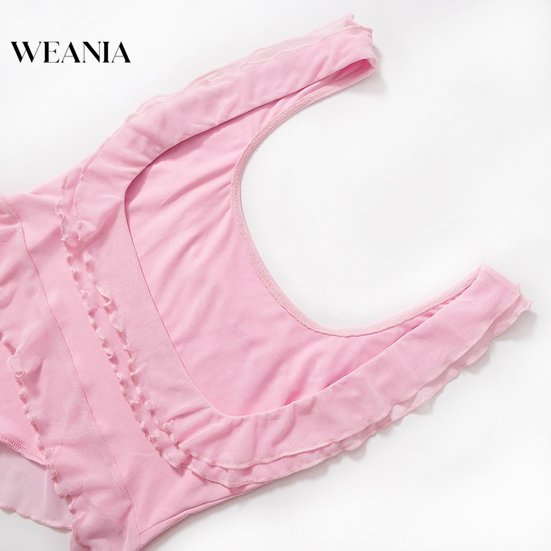 Áo Thun Không Tay Cổ Chữ U Phối Bèo Thời Trang Cho Nữ