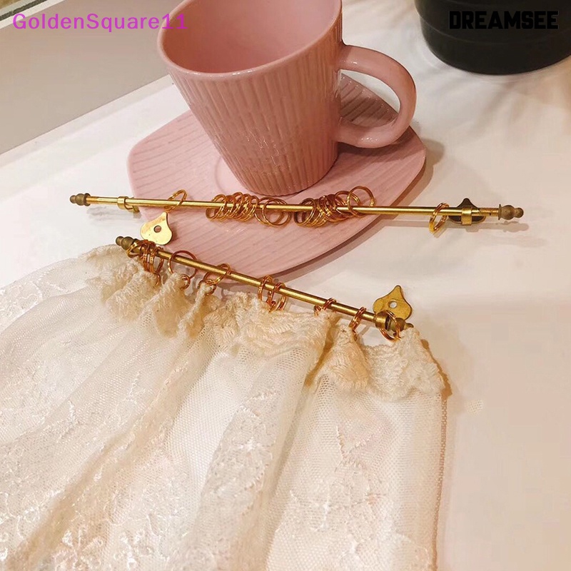 Thanh Rèm cửa sổ Bằng Kim Loại Mạ Vàng Tỉ Lệ 1: 12 Dùng Trang Trí Nhà Búp Bê
