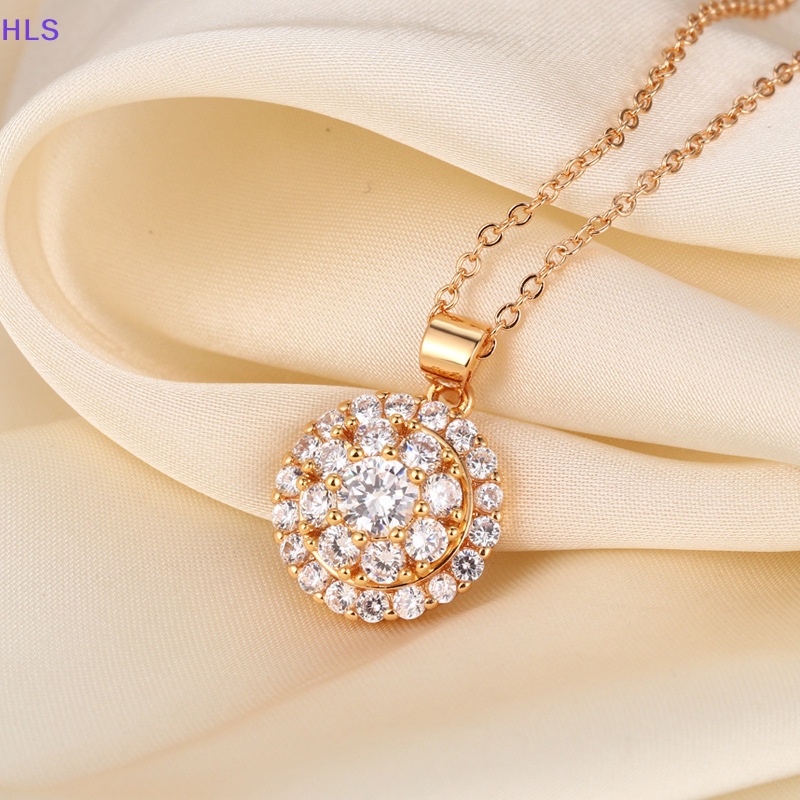 Vòng cổ Vàng Sáng Bóng Đính Đá Zircon Thời Trang Cho Nữ