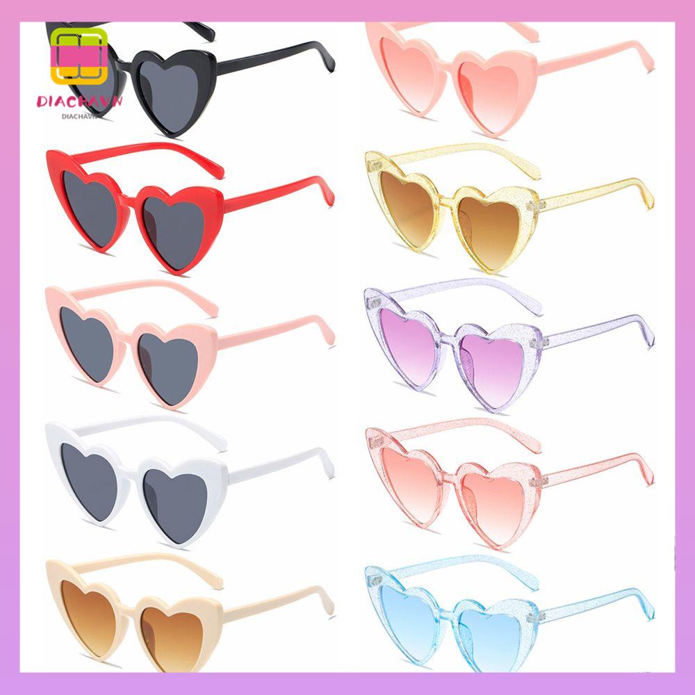 DIACHAVN Kính Mát Gọng Trái Tim Phong Cách Retro Thời Trang Cho Nữ