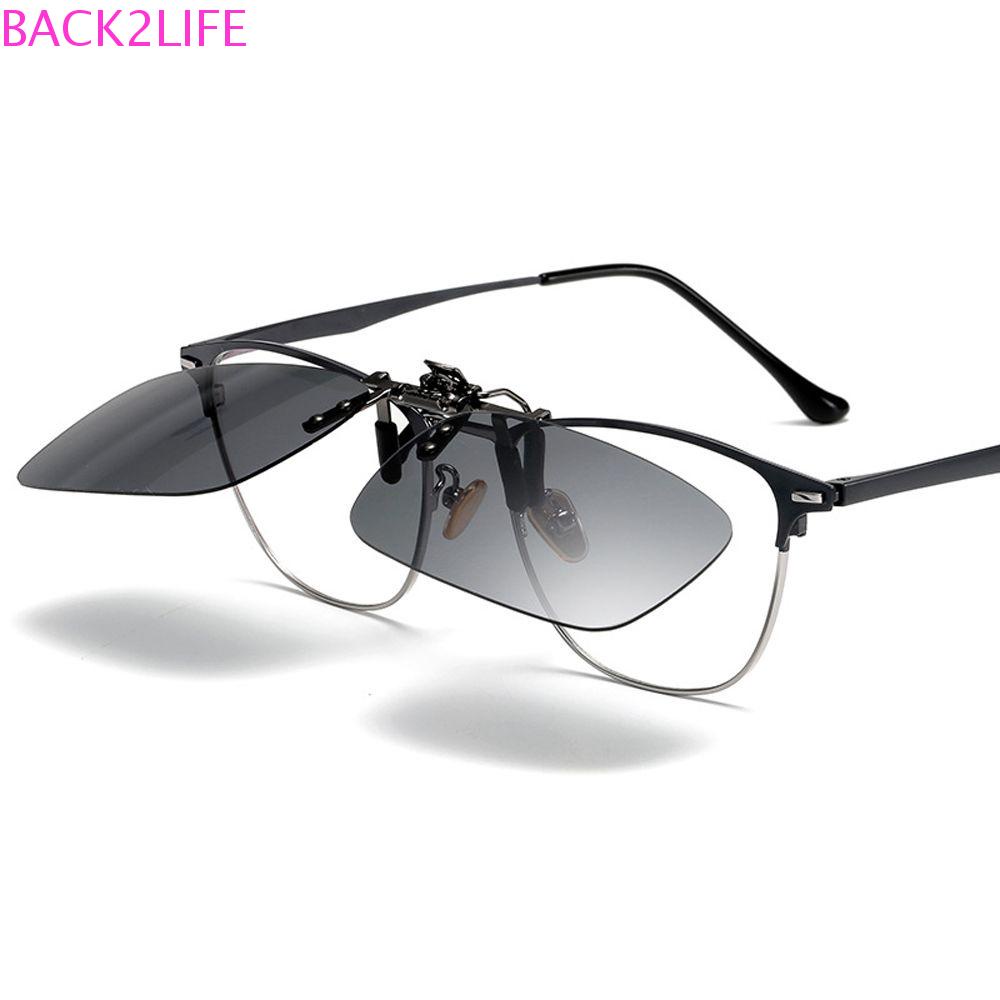 BACK2LIFE Kính Mát Phân Cực Chống Tia UV Có Kẹp Thời Trang Hỗ Trợ Tầm Nhìn Ban Đêm