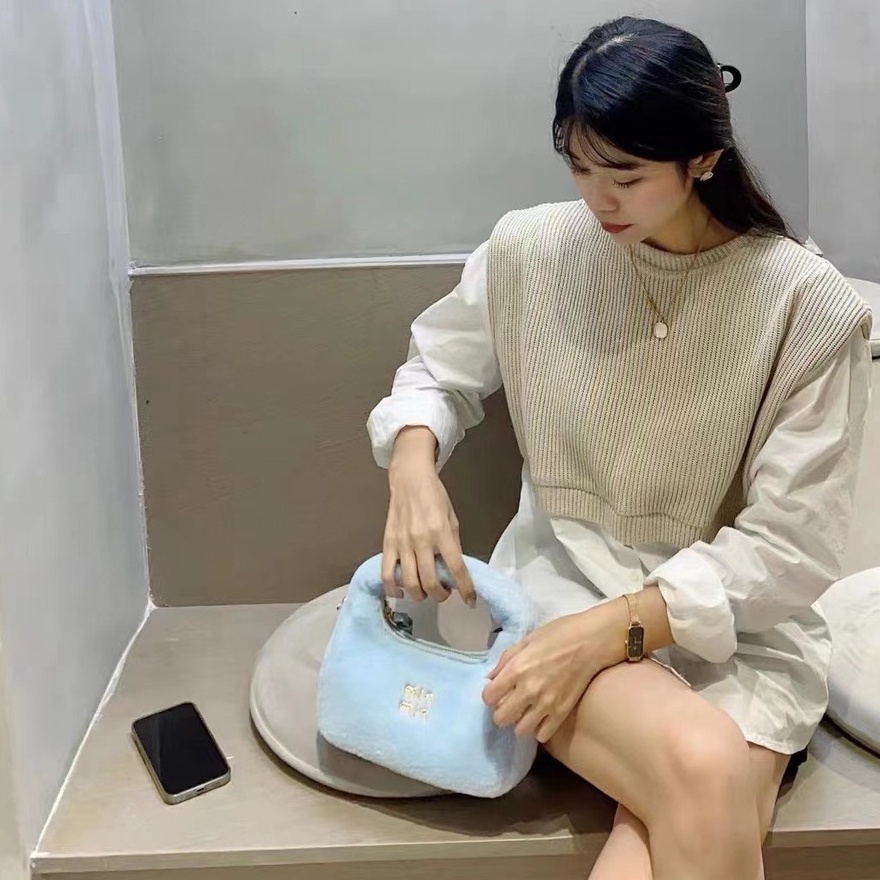 Macaron Túi Xách Lông Nhung Có Hộp mm Đa Năng Thời Trang Mới Cho Nữ777777