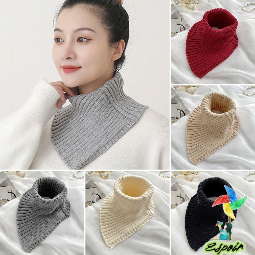 ESPO Cổ Áo Giả Dệt Kim Ấm Áp Xinh Xắn Cho Nữ