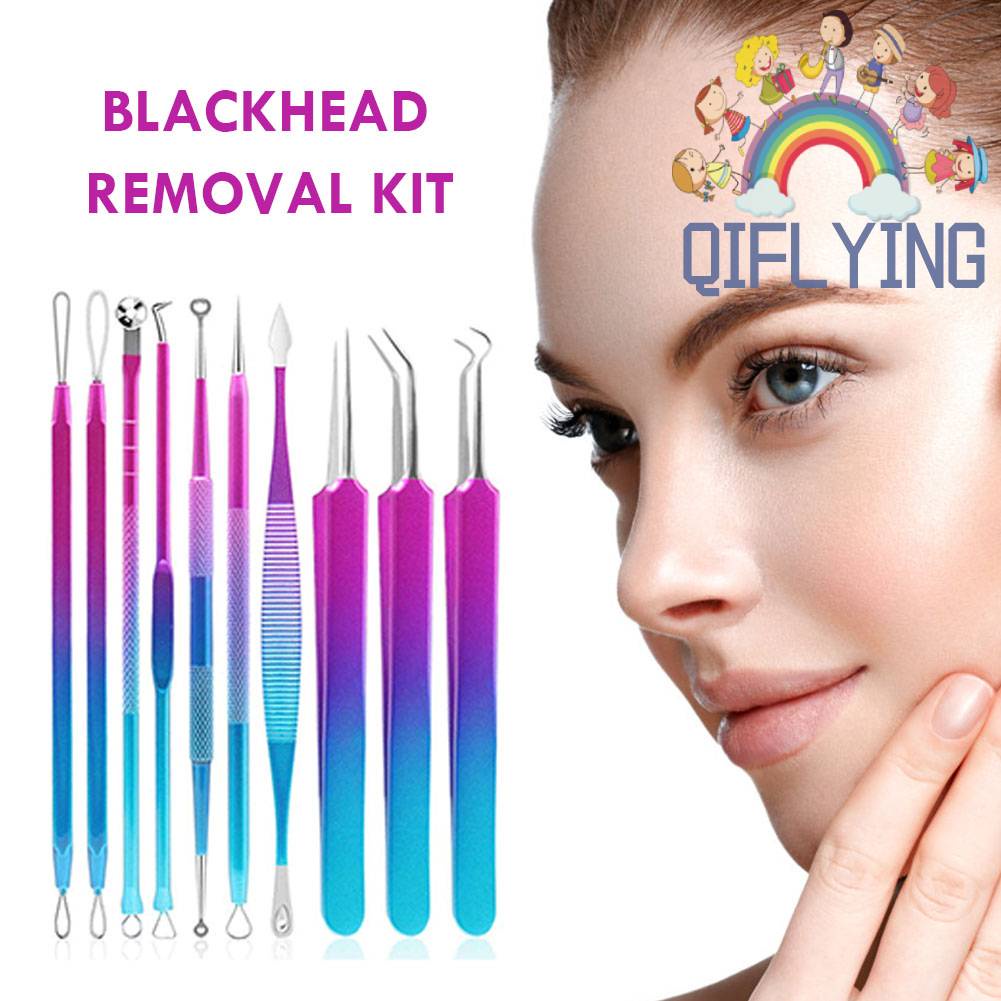Bộ 10 Dụng Cụ Nặn Mụn Đầu Đen Chuyên Nghiệp