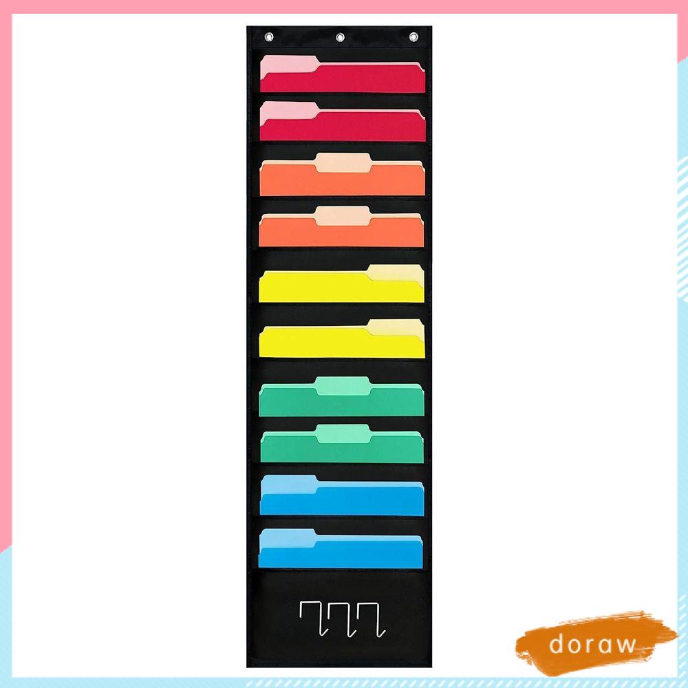 DORAW Túi Đựng Tài Liệu 10 Ngăn 10 Ngăn Treo Tường Tiện Lợi