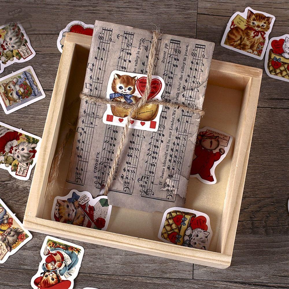 AUGUSTINA Miếng Dán Trang Trí Sổ Tay / Điện Thoại / Album Hình Mèo Kitty Dễ Thương DIY