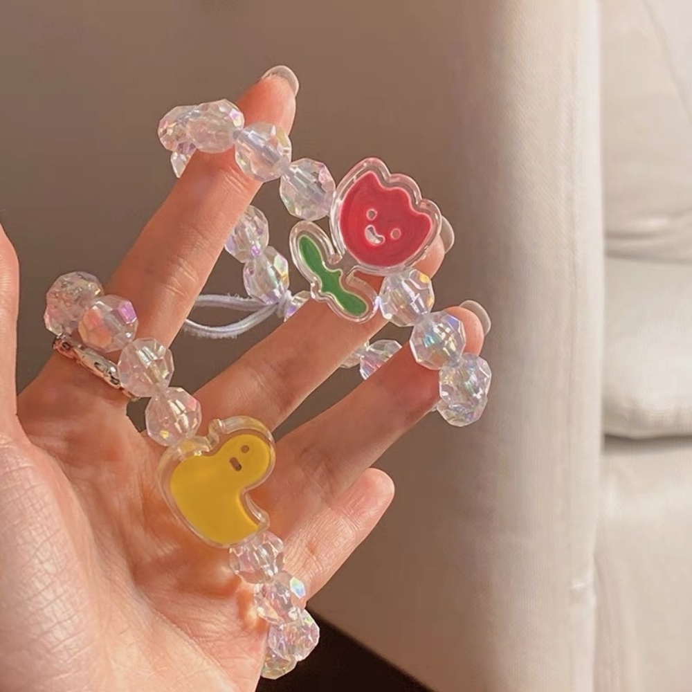 Dây Cột Tóc Co Giãn Đính Pha Lê Hình Thú Hoạt Hình Phong Cách Hàn Quốc Ula777