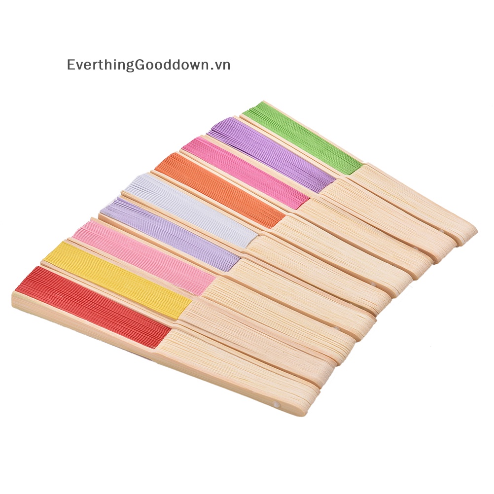 Everthinggooddown Quạt Xếp Cầm Tay Bằng Tre Trung Hoa Cổ Điển Cho Đám Cưới vn