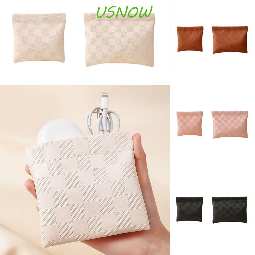 USNOW Túi Da PU Đựng Mỹ Phẩm / Bàn Cờ Vua Tiện Dụng Khi Đi Du Lịch