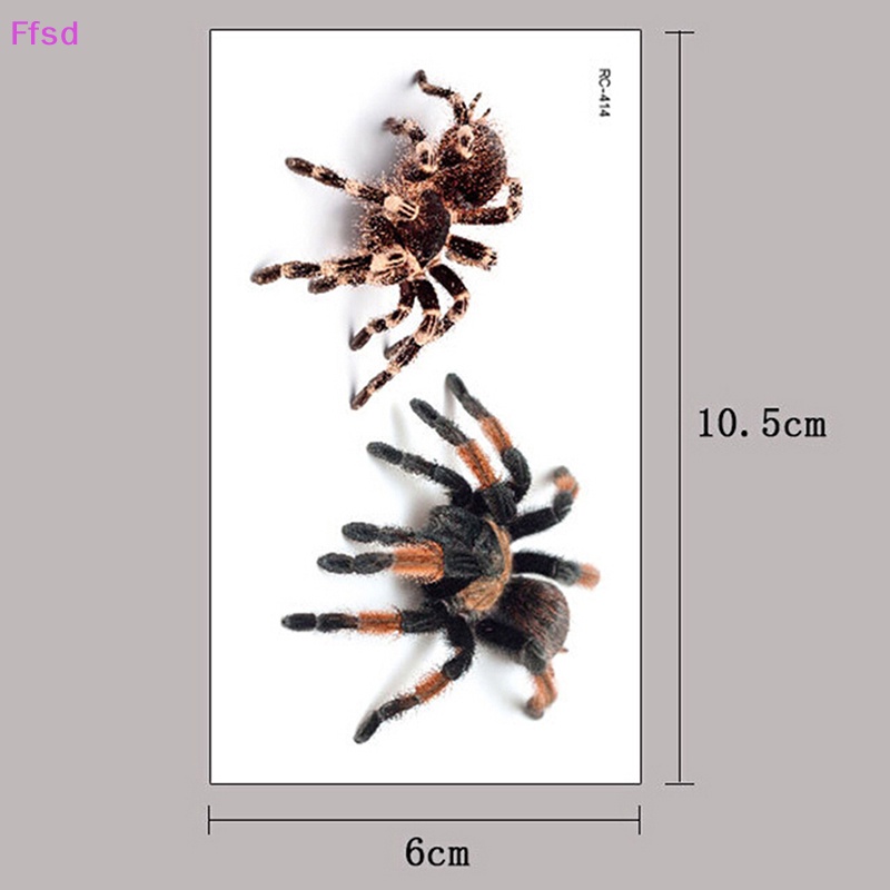 Hình Xăm Dán Họa Tiết Nhện Bọ Cạp 3D Phong Cách Halloween