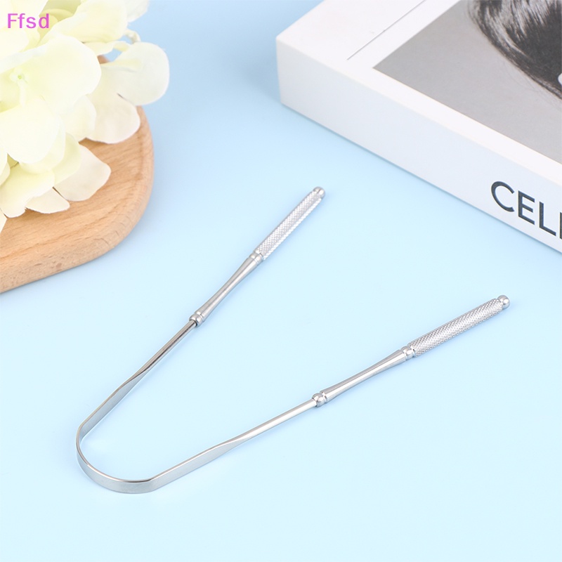 {Ffsd} 1 Dụng Cụ Nạo Lưỡi Làm Sạch Răng Miệng Bằng Thép Không Gỉ Tươi Mát *