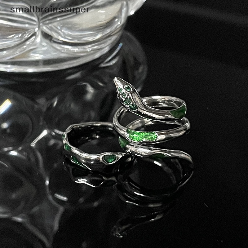 1 Bộ Nhẫn Hở Hình Rắn Màu Xanh Lá Thời Trang Cá Tính Dành Cho Nữ SBS
